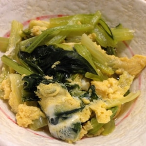 簡単!栄養満点おかず!!小松菜と豆腐の卵とじ